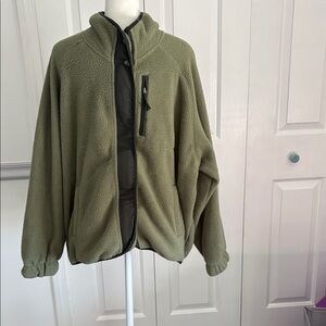 Olive Fleece Performance Jacket for Men